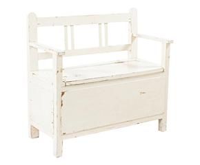 Cassapanca bianca shabby