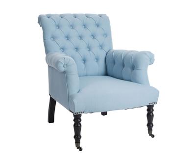 Sillón en madera de abedul Geraldine - azul