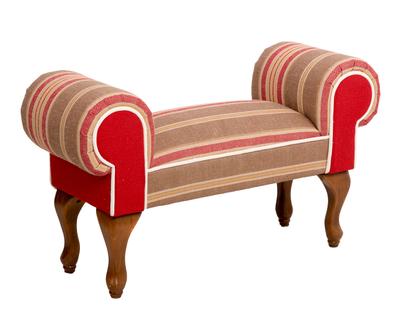 Piecero Stripes, rojo y beige - largo 86 cm